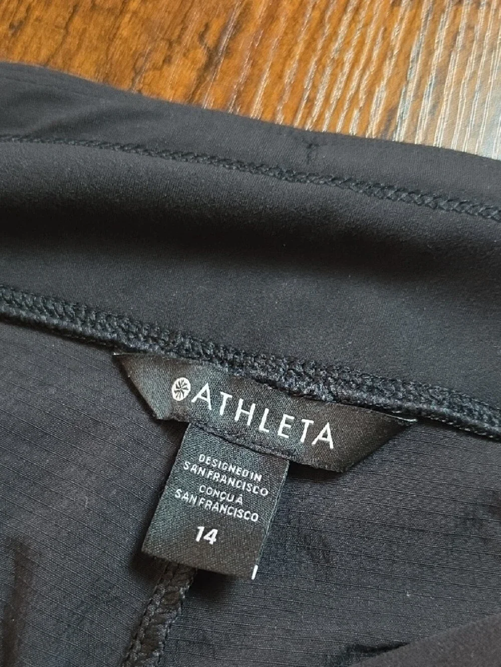ATHLETA | Black Pull On Utility Cargo Jogger Pants Zip Pockets Stretch | 14